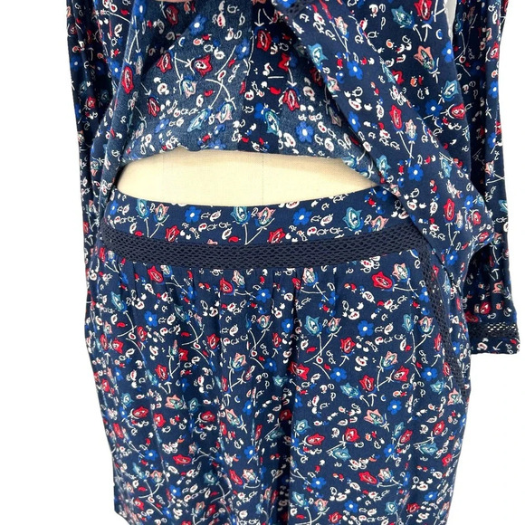 Comptoir Des Cottoniers Blue Floral Skirt Set Skirt and Blouse‎ Size Large - Picture 4 of 11